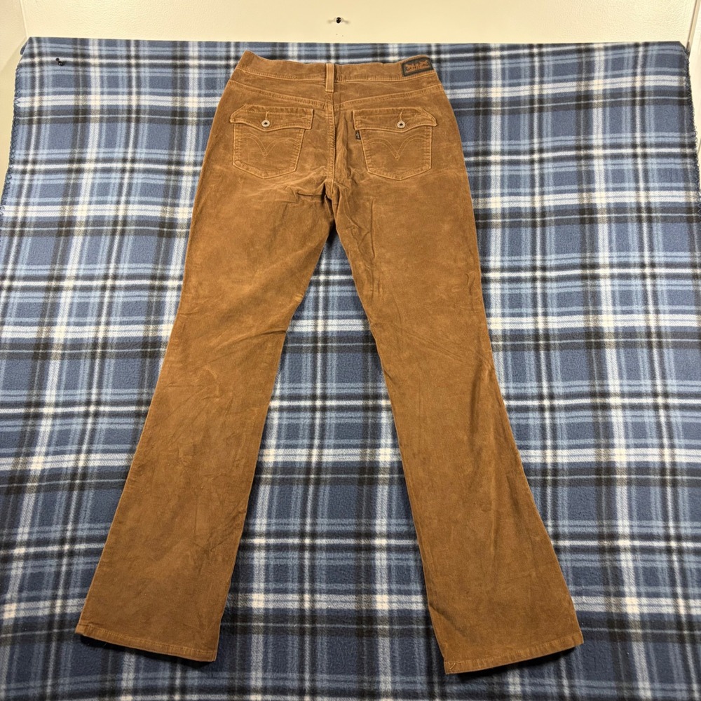 Levis 515 Boot Cut Corduroy Pants Brown Camel Mid Rise Flap Pocket 4M